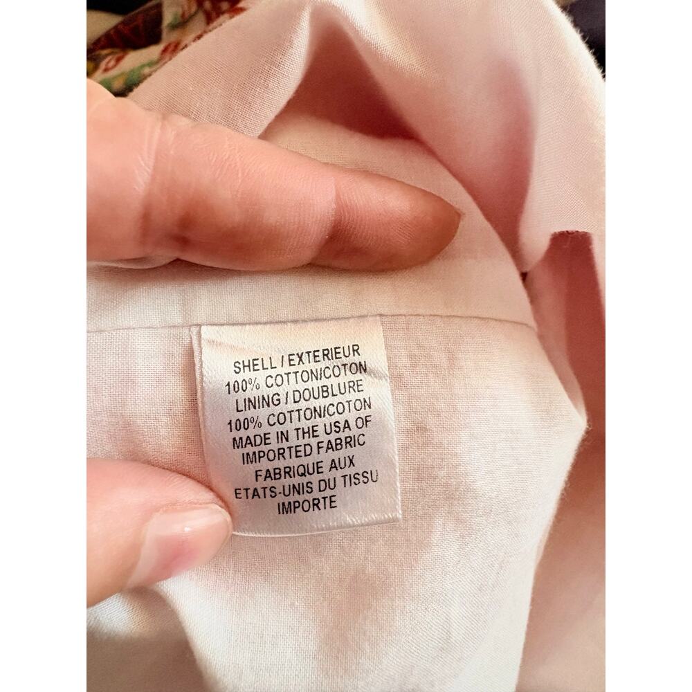 VTG Milly Pink White Strapless Dress Size 4 Cotton Mod Graphic USA - Picture 7 of 7